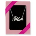 #1 Mom Silver Necklace